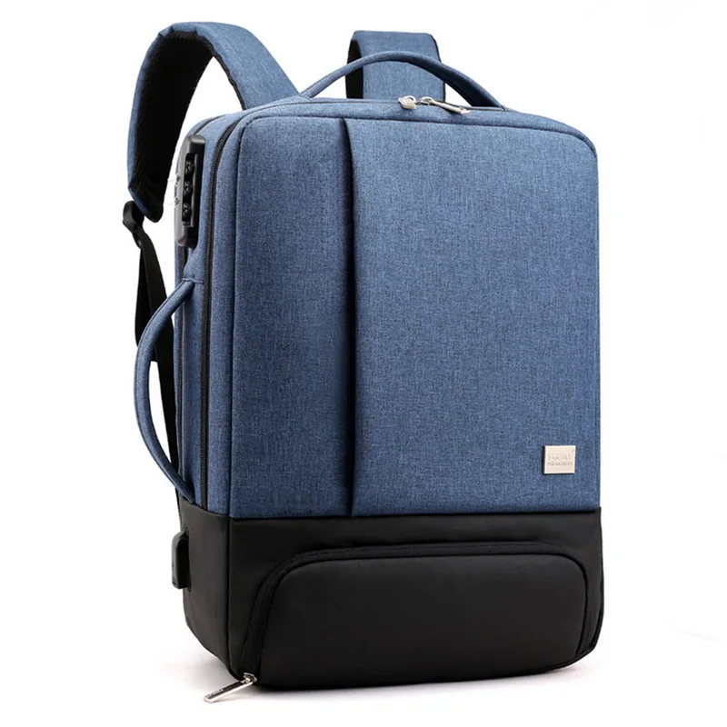 Мужской рюкзак, рюкзаки для ноутбука, 17 дюймов, 15,6 дюймов, противоугонные мужские деловые сумки, рюкзак для ноутбука, рюкзак для путешествий, офисный женский рюкзак для путешествий - Цвет: blue
