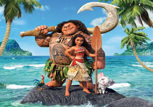 Baby Moana Photo Backdrop Girls Princess Newborn Happy Birthday Party Cartoon Vaiana Decoration Photography Backgrounds Banner Background Aliexpress