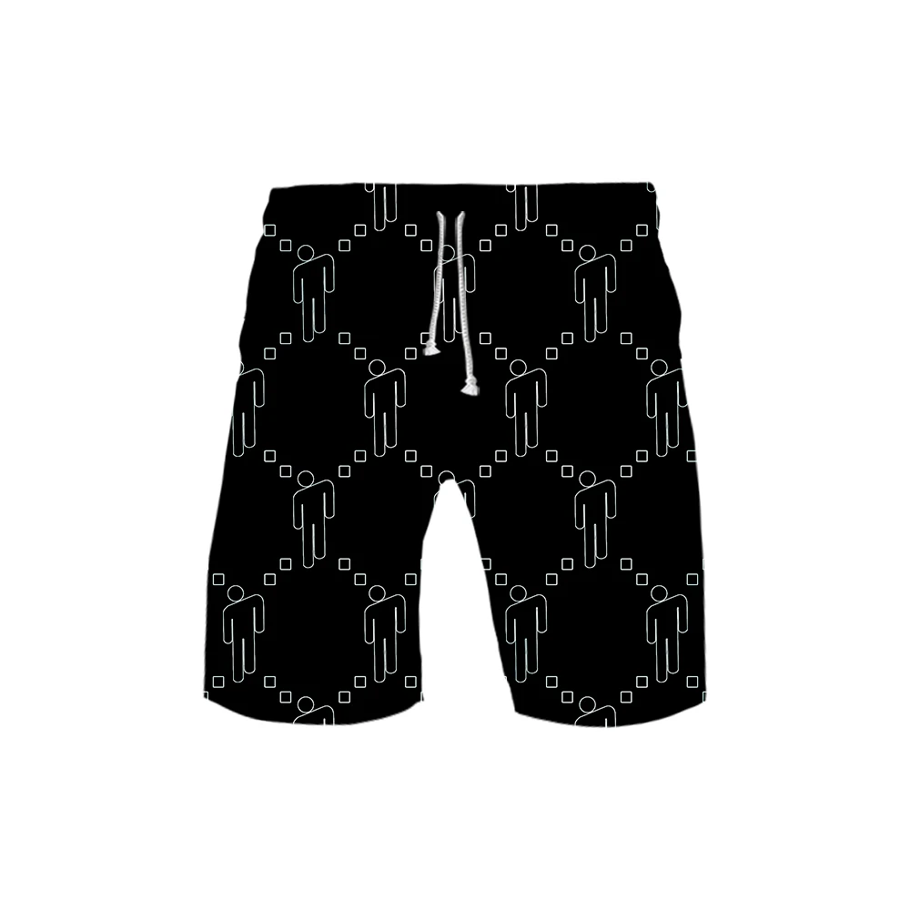 Билли эйлиш шорты для женщин и мужчин белый огонь черный хип хоп летние шорты сексуальные спортивные Гавайские Волшебные шорты с высокой талией Большие размеры