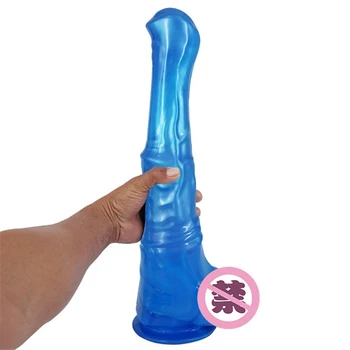 Super Huge Horse Dildo Penis Female Masturbator Sucker Realistic Anal Plug Vaginal Dilation Big Dick 18 Adult Sex Toys For Woman 4