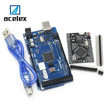 

MEGA2560 MEGA 2560 R3 (ATmega2560-16AU CH340G) Pro mini MEGA2560 AVR USB board Development board MEGA2560 with Cable for arduino