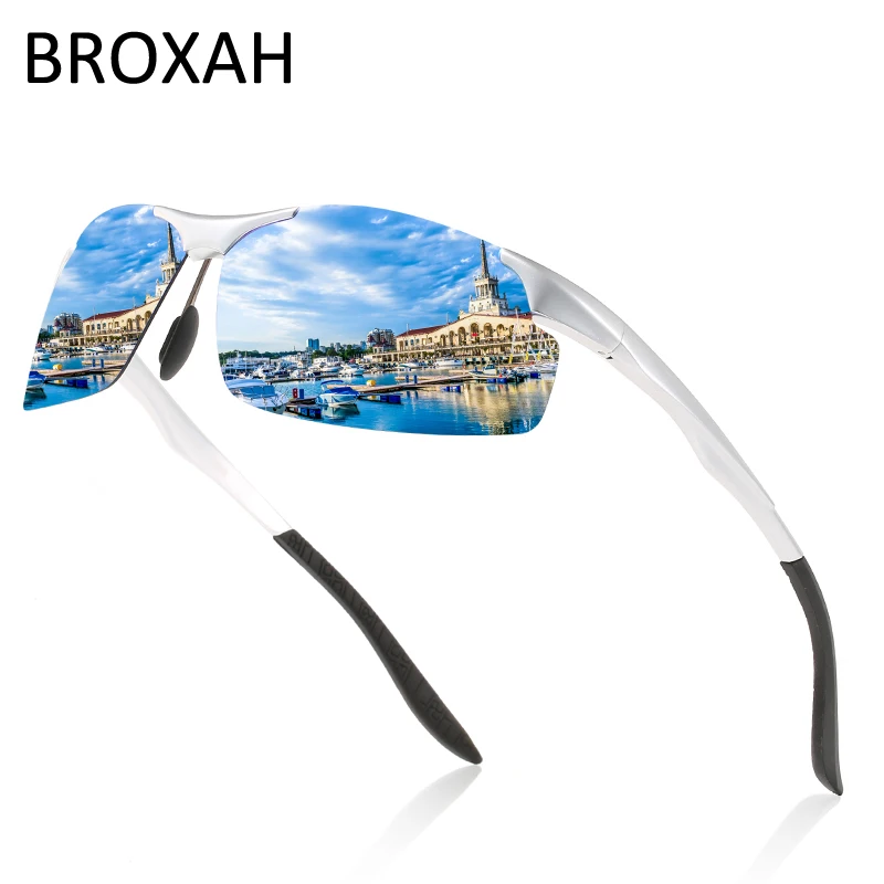 

Driving Polaroid Sun Glasses Aluminum Magnesium Frame Sports Sunglasses Men Polarized Driver Retro UV400 Anti-glare Goggles