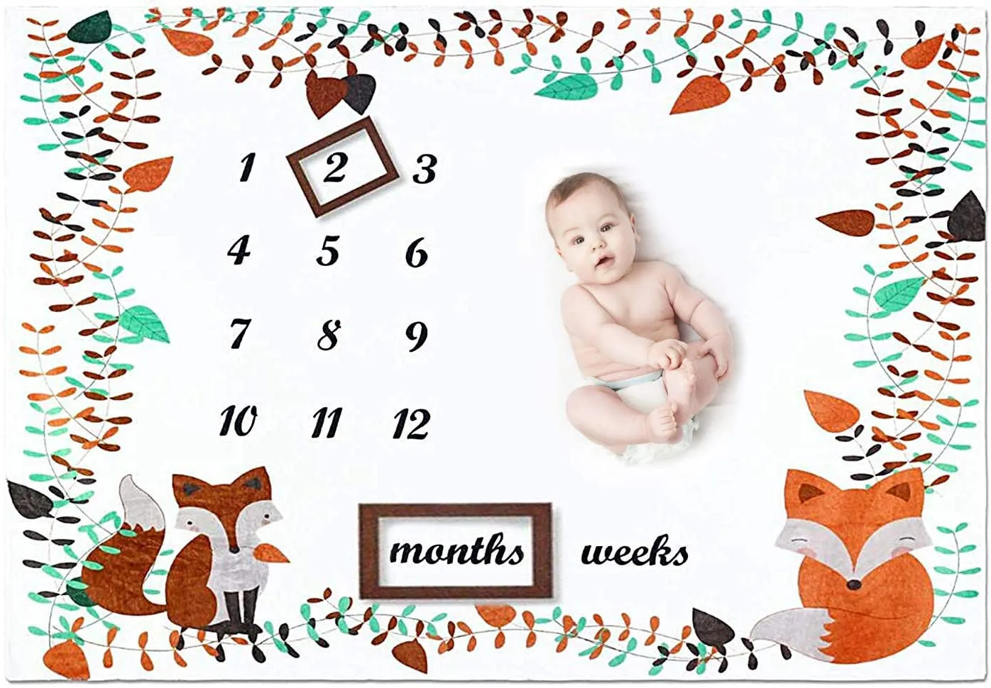 Buen trato Manta Milestones para bebés recién nacidos, niños y niñas, manta semanal mensual cómoda de lana orgánica suave, mantas mitos deken zWzKEMeyMGV