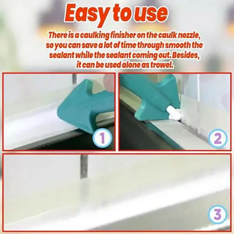 Silicon Sealant Nozzle Plus Scraper Set scraper&trowel caulking nozzle Applicator Silicone Caulking Finisher Home Tools 3pcs/set razor blade scraper