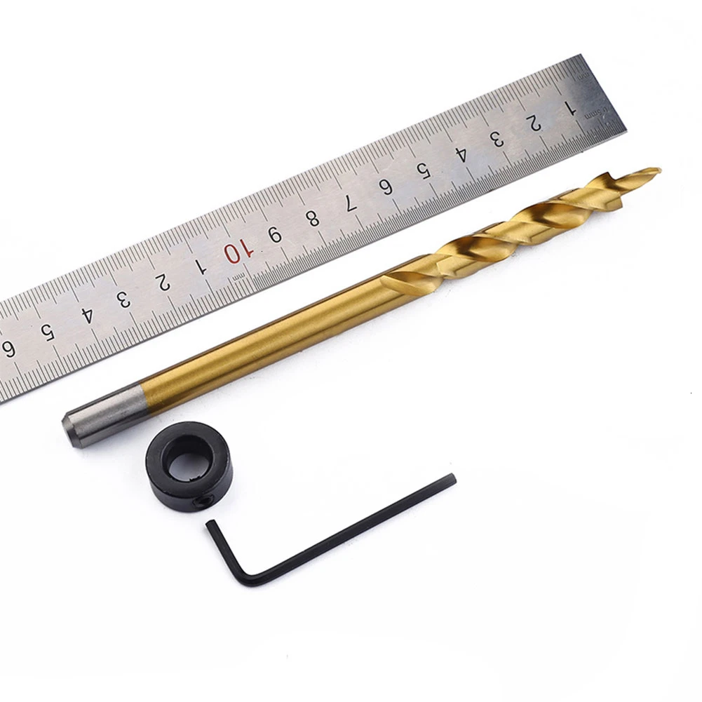 9,5 мм титановое сверло с закручивающимся шаговым сверлом, Набор шестигранных ключей для карманного отверстия, набор направляющих электроинструментов