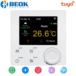 Beok Tuya Thermostat Wifi Room Heating Gas Boiler Temperature Regulator 220V Weekly Programmable Works With Alexa Google Home