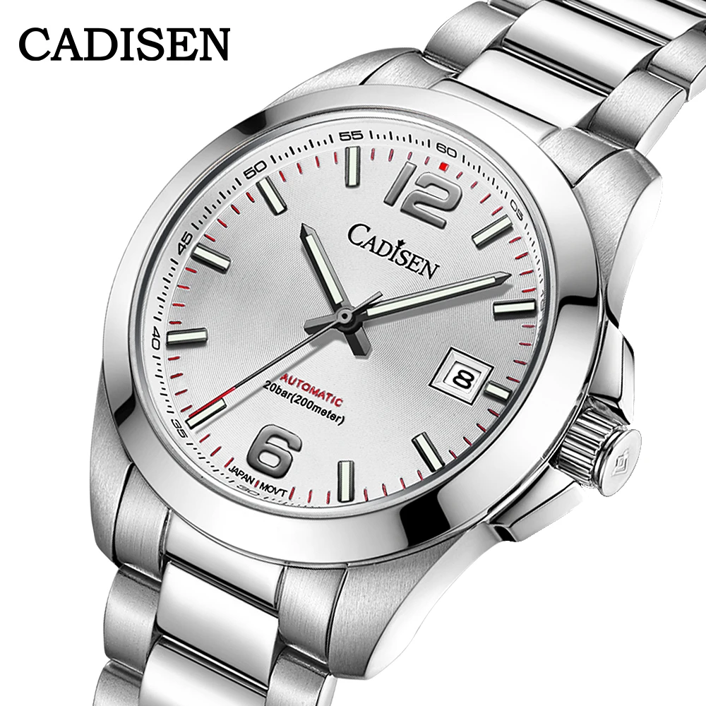 

CADISEN C8197 Men's Watch MIYOTA 8215 Movt Automatic Mechanical Watches Men 200M Diver Watches Sapphire Glass Clock Reloj Hombre