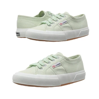 

superga Unisex Cow Muscle Classics Canvas 2750 cuto Mint Green Sneakers Women Skateboard Sport Shoes Men Low