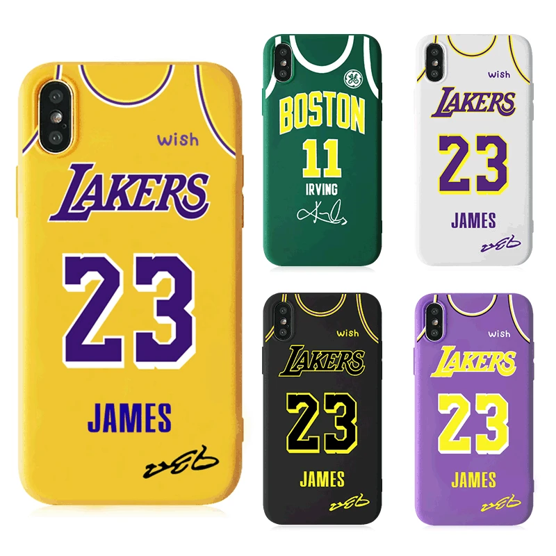 

NBA Star for James Jersey Phone Case for IPhone X XS XR XS MAX 6 6P 6SP 7 8 7P 8P 5 5S SE TPU Matte Phone Case