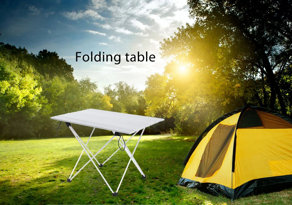 

Portable Outdoor BBQ Camping Picnic Aluminum Alloy Folding Table Lightweight Rain-Proof Mini Rectangle Table