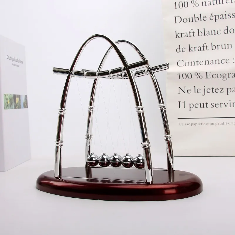 Newton Cradle Balance Steel Balls Perpetual Motion Collision Ball School Teaching Physics Science Pendulum Toy Home Decoration