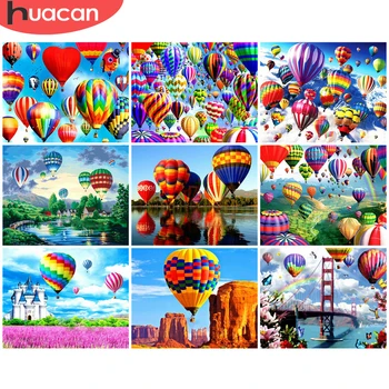 

HUACAN Paint By Number Scenery Drawing On Canvas DIY Coloring By Numbers Balloon Kits Hand Painted Painting Art Gift Home Decor