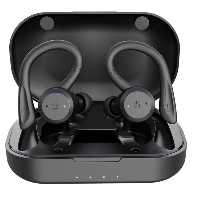 20 Hours Play time Swimming Waterproof Bluetooth Earphone Dual Wear Style Sport Wireless Headset TWS Ipx7 Earbuds Stereo 1