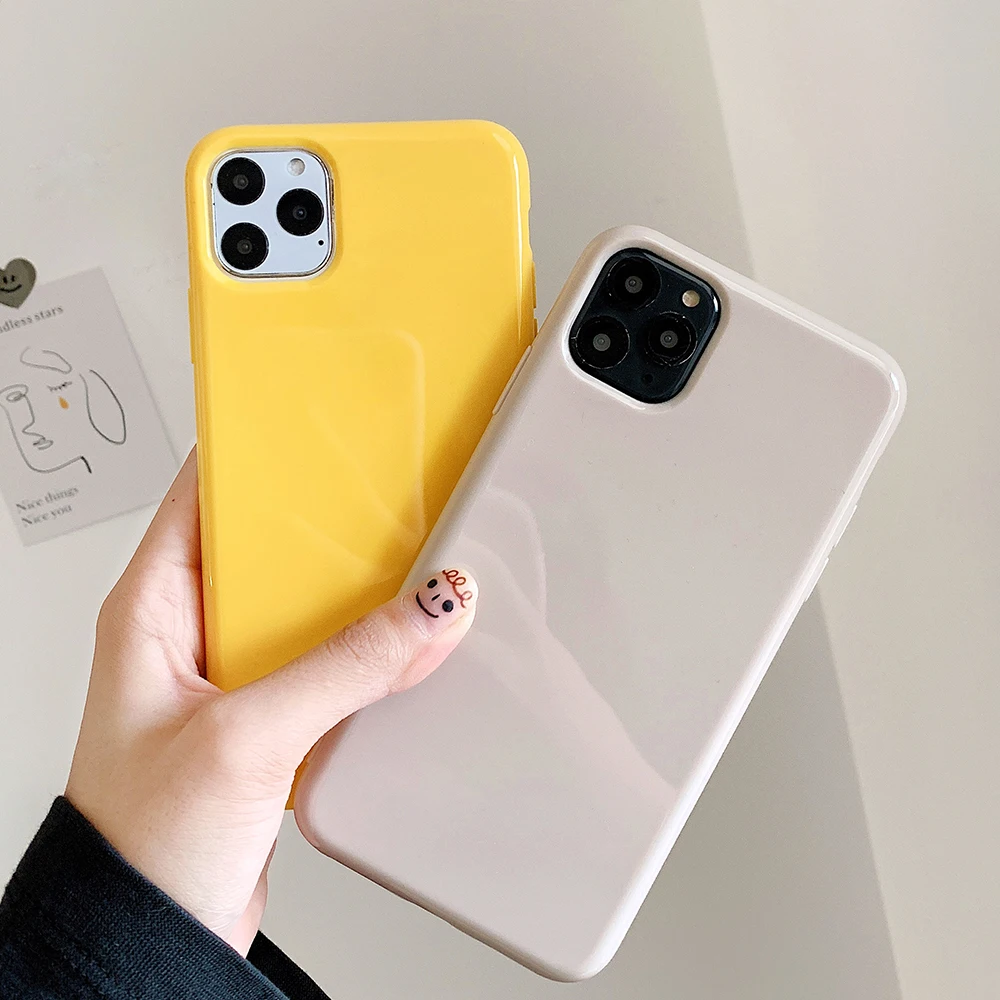 Флуоресцентный зеленый однотонный чехол LOVECOM для телефона iPhone 12 Mini 11 Pro Max XR X XS 7 8