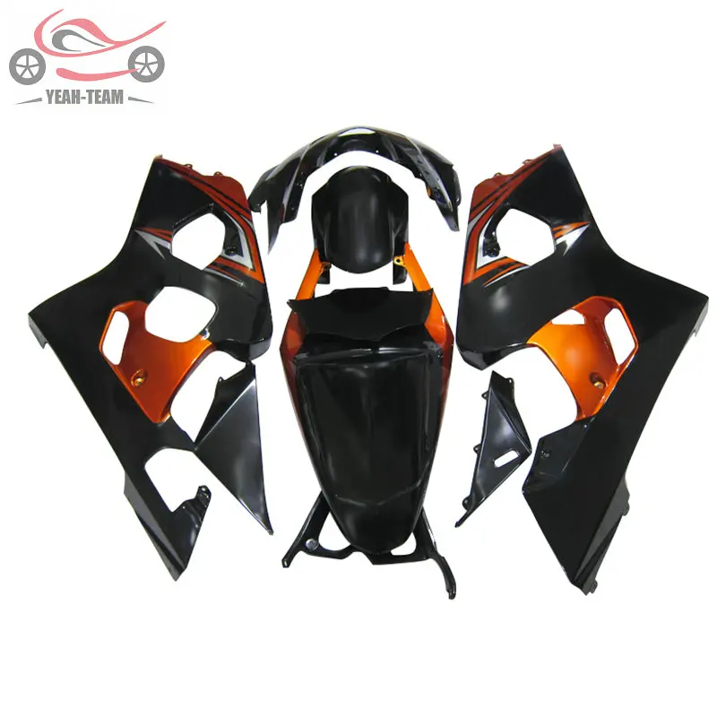 Китайский обтекатель набор для Suzuki 2004 2005 GSXR750 K4 04 05 GSXR 600 750 Черный Оранжевый ABS обтекатель запасные части корпуса