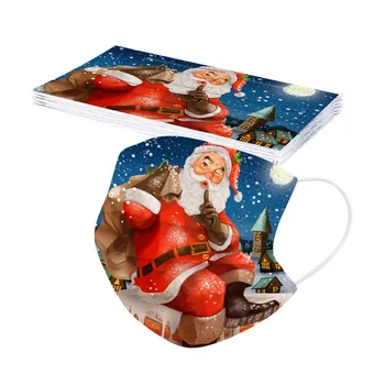 

30PC Christmas Face Mask Adults Disposable Pattern Masque Mascarillas Maske Mascarilla Estampada Masque De Protection Masken