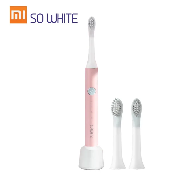 Pink set Оригинальная XIAOMI Mijia soocas SO WHITE Sonic электрическая зубная щетка Беспроводная Индукционная зарядка IPX7 Водонепроницаемая зубная щетка - Цвет: Pink set