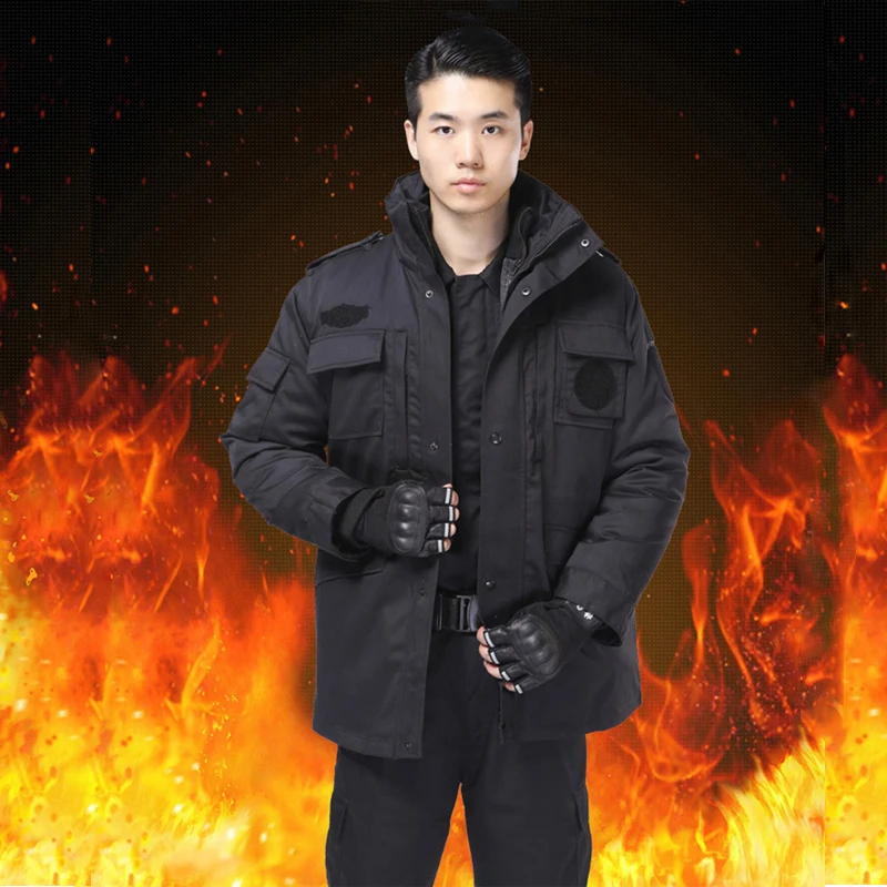 Black Security Guard Uniform Warm 
