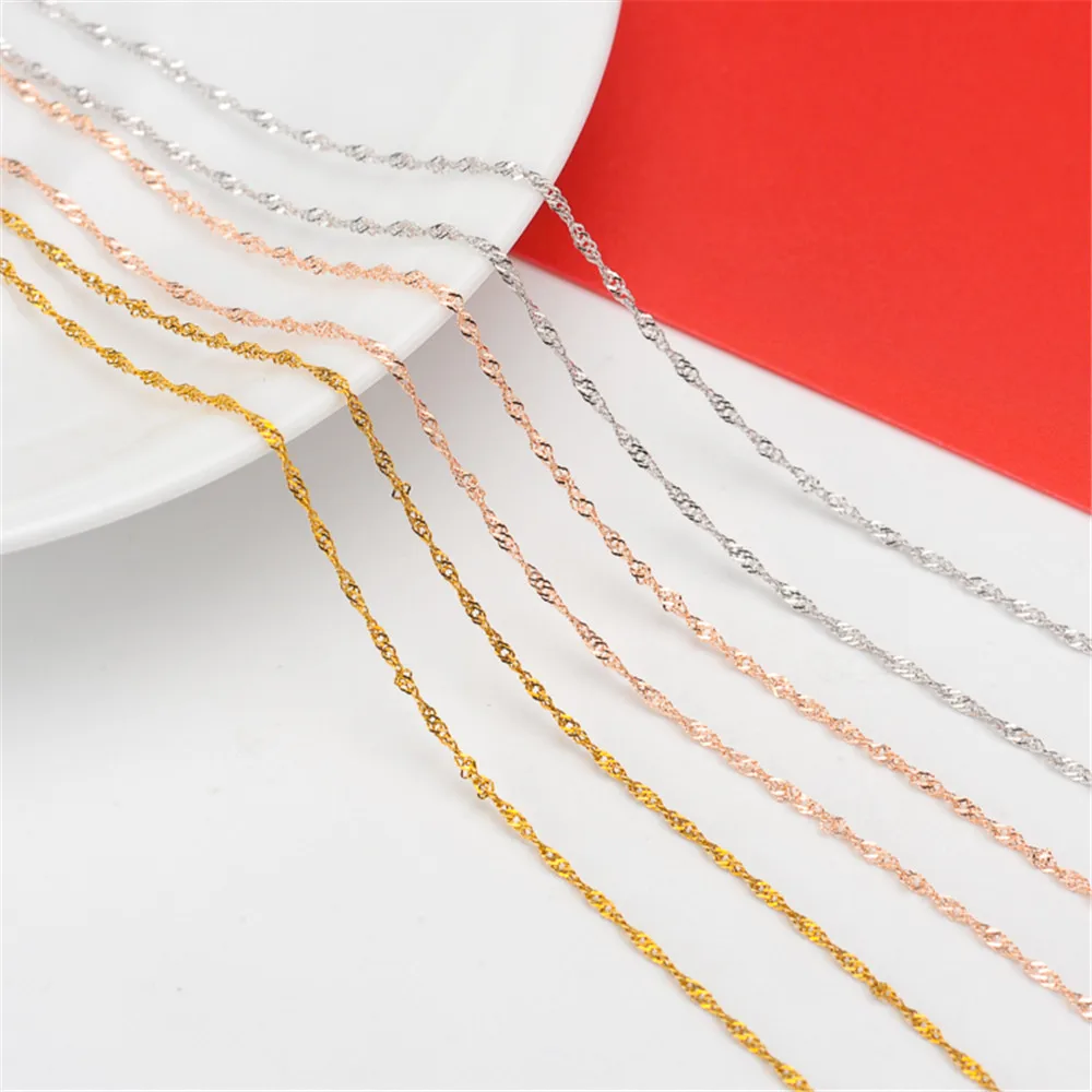 Solid 925 Sterling Silver Chain Loose Rope Link for Jewelry Diy