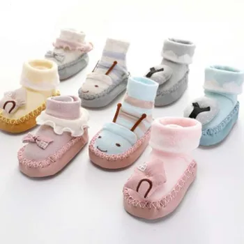 

2019 Newest Infant First Walkers Leather Shoes Cotton Newborn Toddler Shoes Soft Sole Autumn Winter Babies Shoes for Baby Girl.