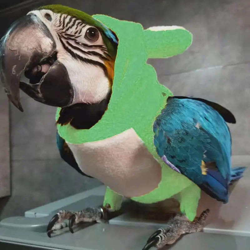 Pet Birds Flight Suite for Parrots Clothes Cockatiel Funny Frog Shaped Costume Winter Warm for Pet Shows Cosplay Photo Prop