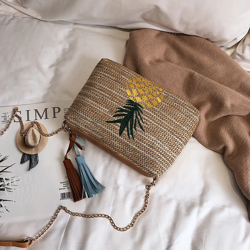 

Straw Bag 2019 New Style Seaside Holiday Fairy Bag Cool Tassels Bucket Bag Korean-style Shoulder Bag