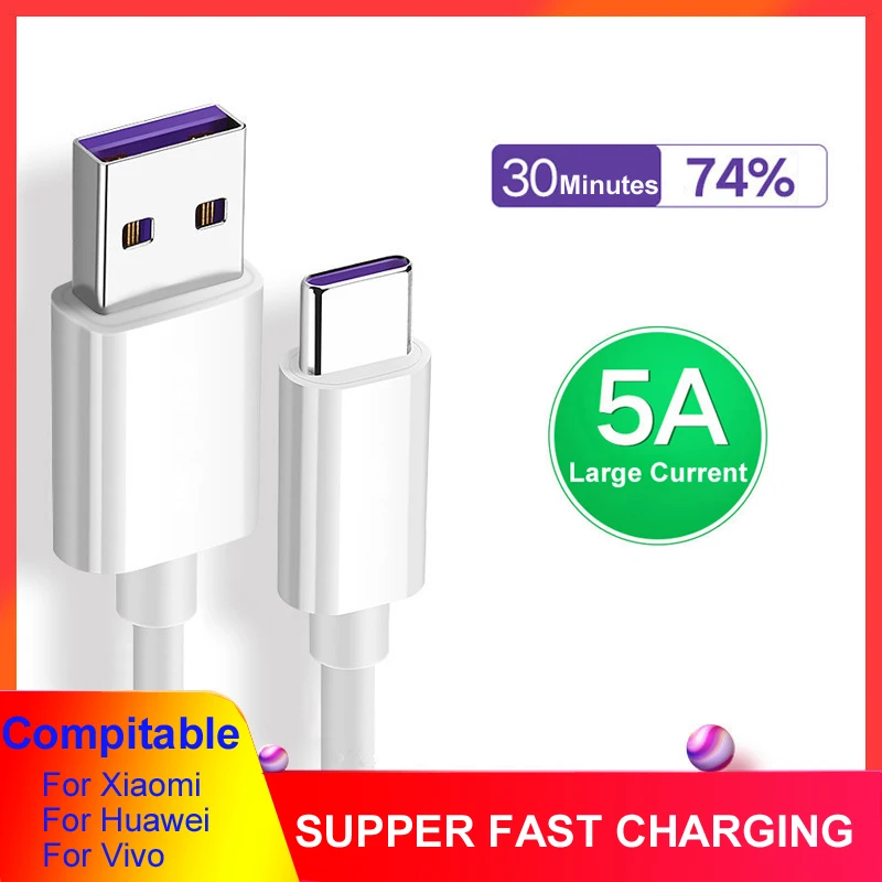 Зарядный кабель USB Type C для Huawei P30 P20 Pro P10 Mate 20 10 9 быстрой зарядки Дата