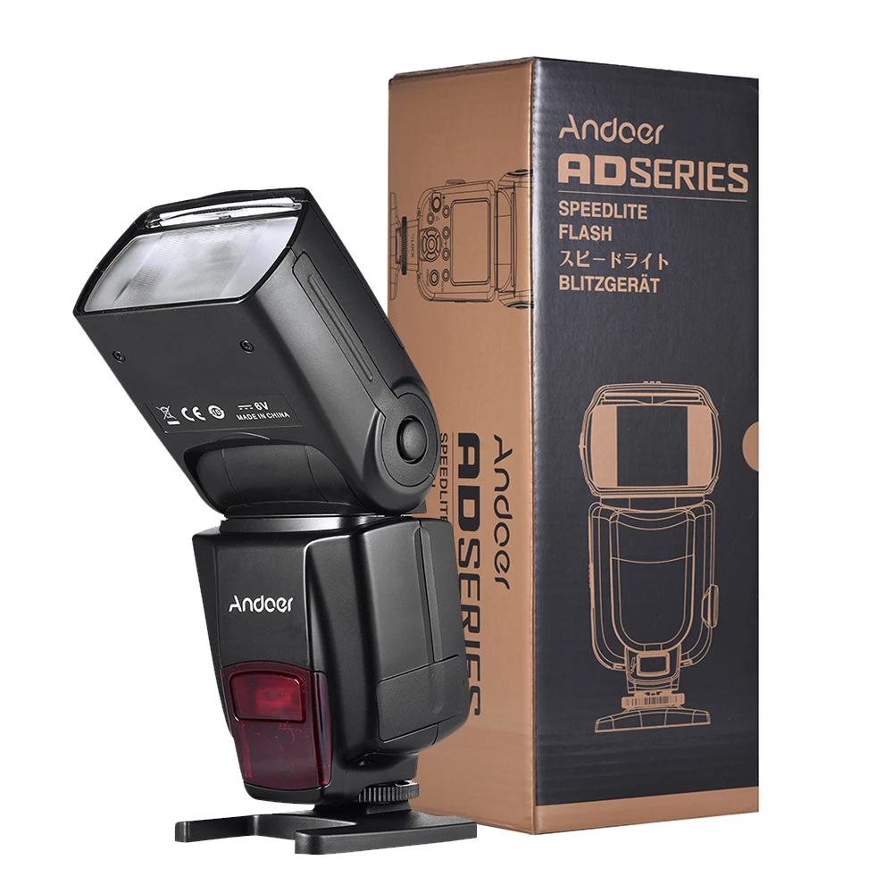 Andoer AD560 IV Pro беспроводной универсальный накамерный Slave Speedlite вспышка светильник GN50 с триггером вспышки цветные фильтры диффузор