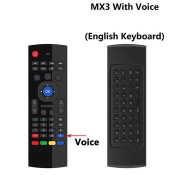 

MX3-M wireless Smart Voice Controler Air Mouse Keyboard RF Gyro Sensor Smart Remote for Android TV Box Mini PC TV