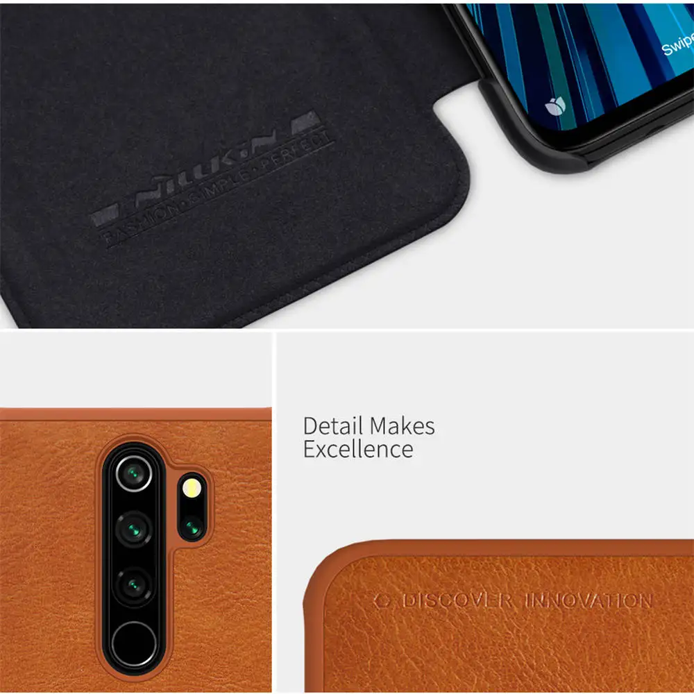 Кожаный флип-чехол Nillkin Qin, тонкий жесткий чехол для Xiao mi Red mi K20 Pro Note 8 mi A3 CC9 7 9 SE Explorer Play 6 Pocophone F1