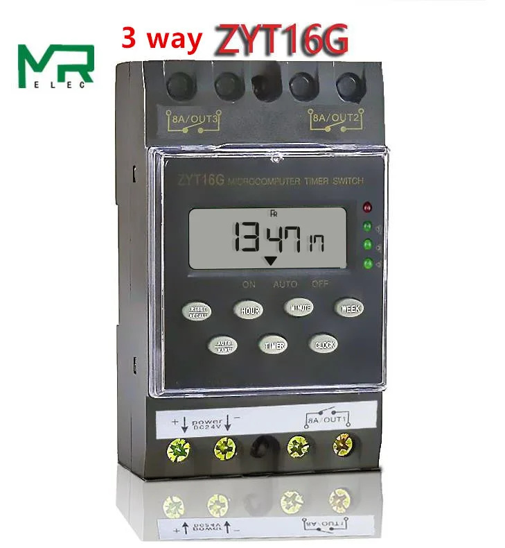 ZYT16G 3a английская версия Еженедельный 7 дней Цифровой Реле времени таймер