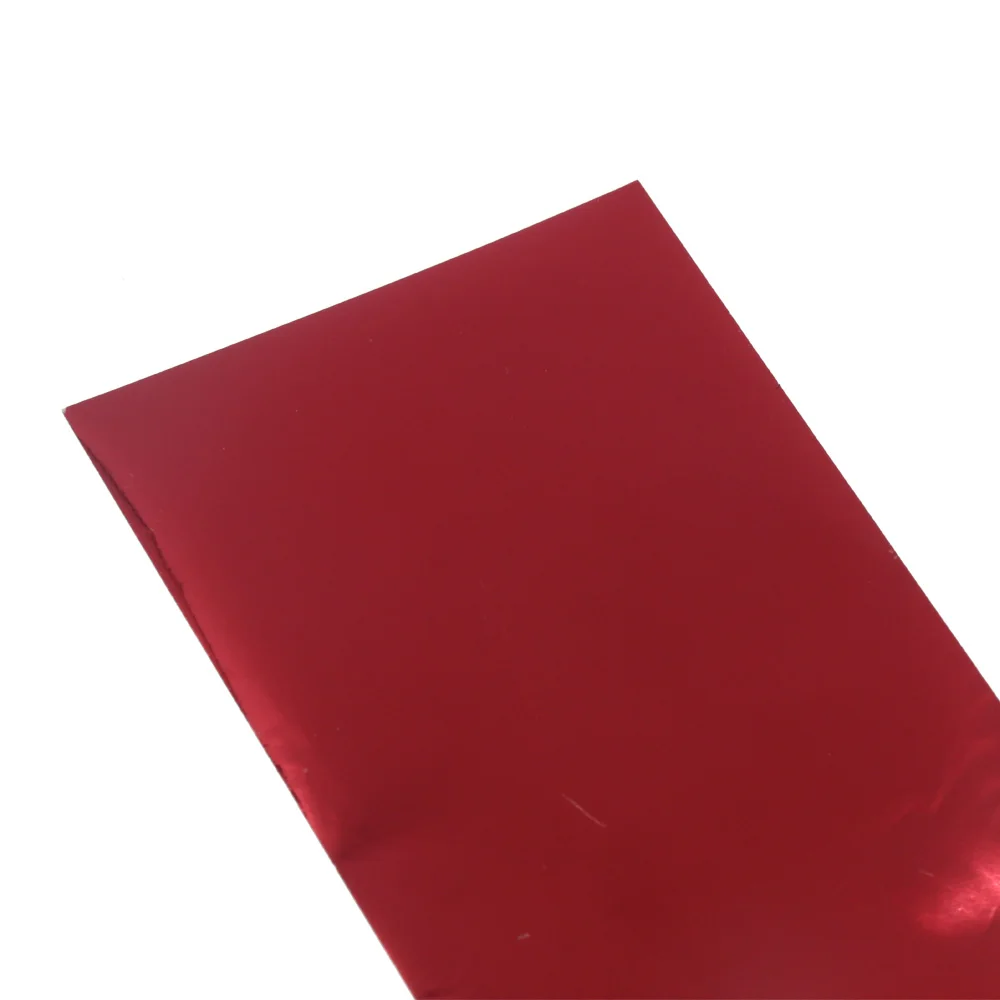 10 шт. фольга горячего тиснения голографическая теплопередача алюминиевый ламинатор фольга 8x15 см для рукоделия Рождественский подарок оберточная бумага - Цвет: Red