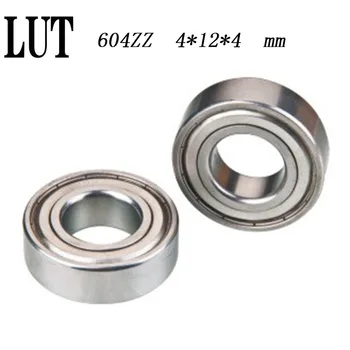 

50pcs/Lot High quality ABEC-5 604ZZ 604Z 604-2Z 604 ZZ 4x12x4mm Mini Miniature Metal Sealed Deep groove Ball Bearing