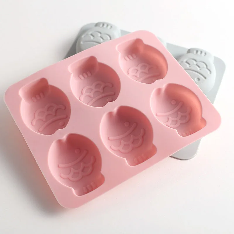 6 Hole Cartoon Fish Soap Mold Shape Bake Candy Chocolate Silicone Molds Cake Chocolate Making Cute Cartoon Fish Biscuit Molds