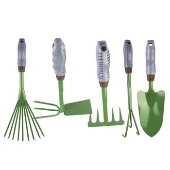 

1 Set/5 Pcs Mini Hand Tools Practical Durable Shovel Double-side Rake for Beach Garden