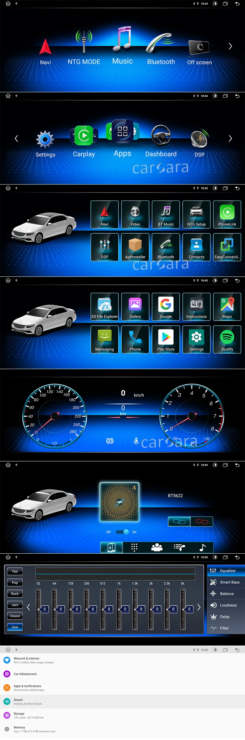 mercedes screen UI style