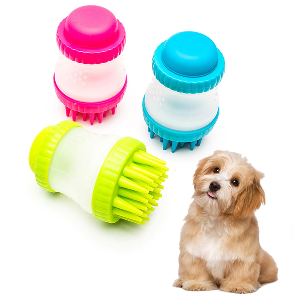 Grooming Pet Cleaning Supplies Massage Brush Comb Hair Bath Shower Dog Cat Silicone