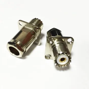 

1 set SL16 4 Hole Flange Panel Crimp For RG8 RG213 Cable RF Connector
