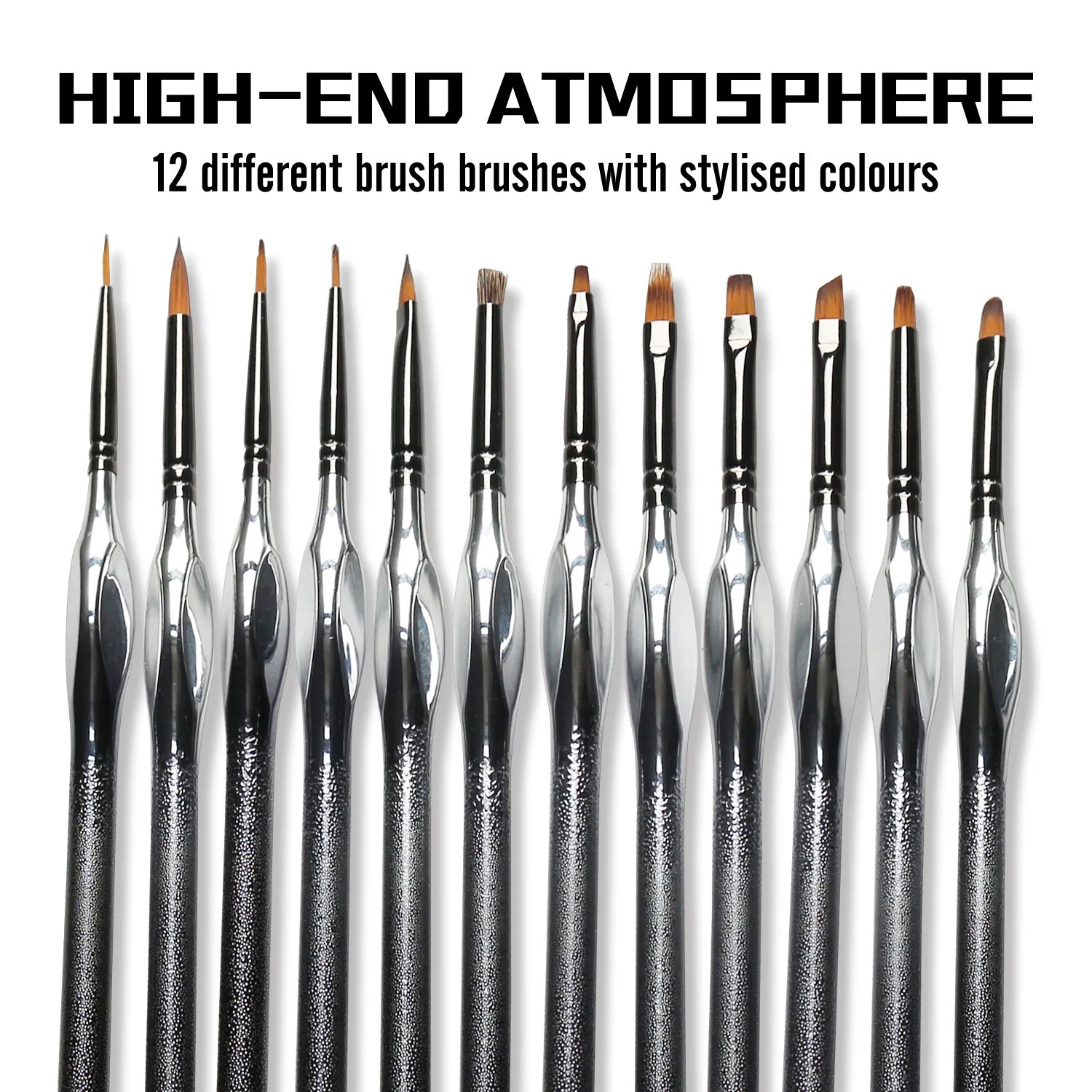 EVAL Nail Art Liner Brushes Set 7pcs Ultra-thin Nail Details Liner