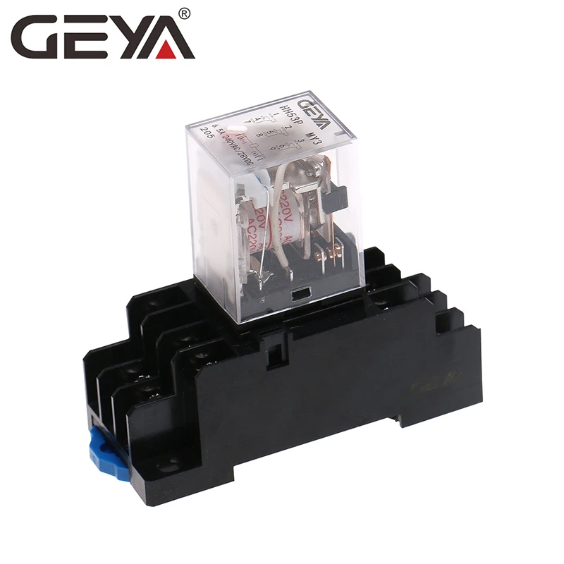 GEYA 11Pins Mini Relay DC5V DC12V DC24V AC110V AC220V HH53P 5A Miniature Electromagnetic General Purpose Relay