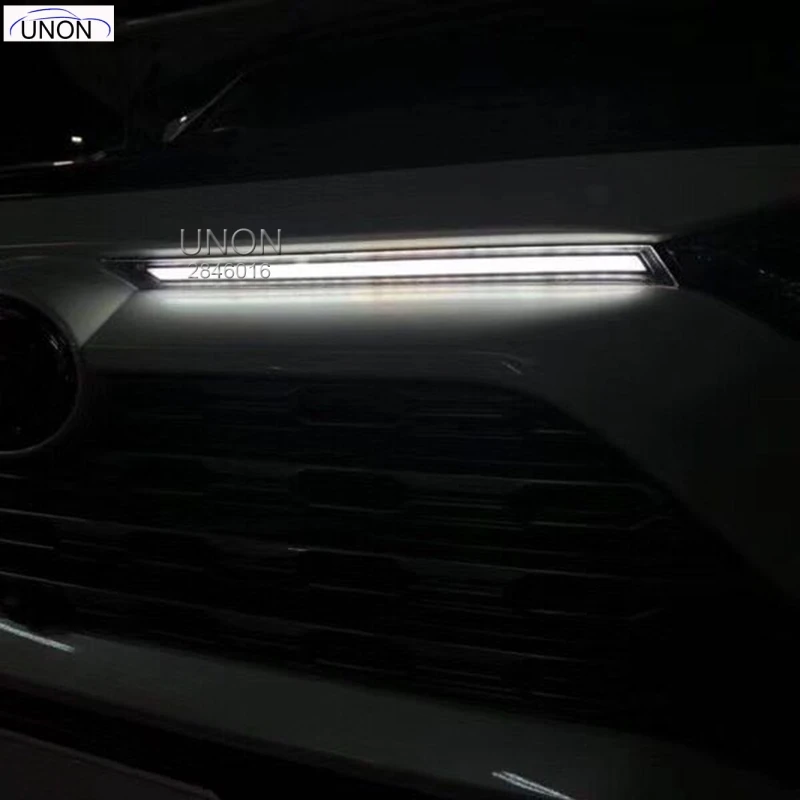 Для Toyota RAV4 желтая функция сигнала поворота 1 2 в автомобильный DRL светодиодный светильник дневного света Автомобильный декоративный светильник