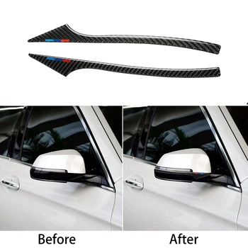 

For BMW E60 F10 F07 F01 Carbon Fiber Rearview Mirror Car Styling Anti-collision Stickers Accessories