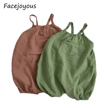 

Summer Toddler Overalls Baby Suspender Pants Solid Baby Boy Overalls Girls And Boys Cute Romper Kids Pants