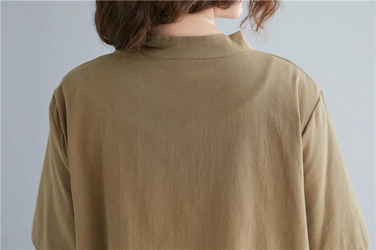 Большие размеры 4XL, весна-осень, женские модные одноцветные топы, женские, большие размеры, длинный рукав, хлопок, лен, свободная блузка, рубашка