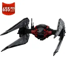 

Moc Space Wars Tie Fighter Interceptor Building Blocks Interstellars Military Series Model Bricks Educational Toys for Children