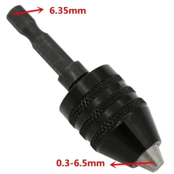 

Drill Bit Chuck Adapter Converter Hex Shank For Power Impact Driver 0.3mm-6.5mm