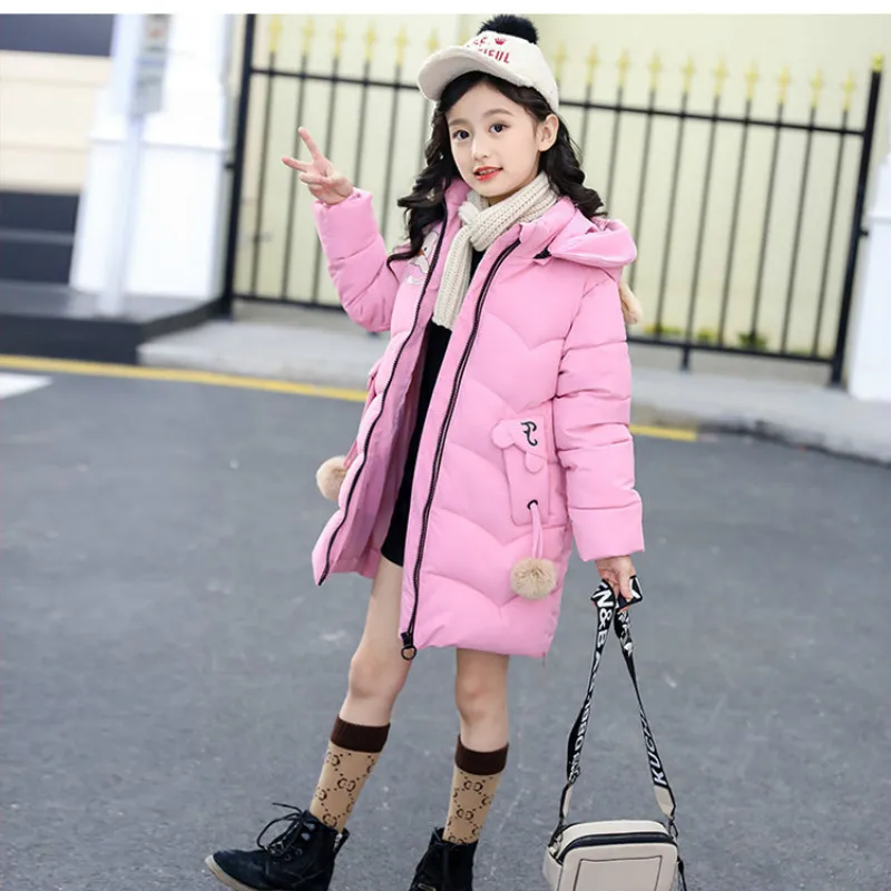 Girls Down Jackets Boys Outdoor Warm Clothing Boy Thick Coats Windproof Children's Winter Jackets Kids Cartoon Winter Outerwear