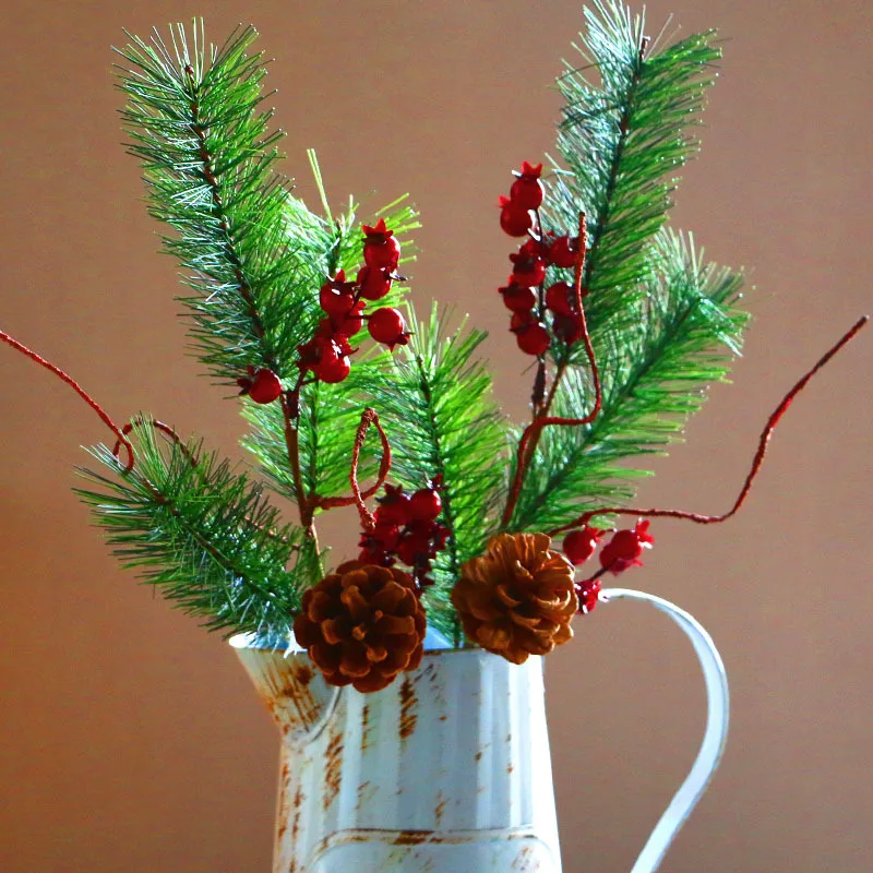 Christmas Ornaments Pinecone Red Fruits Pine Creative Imitation Flowers Decoration New Style
