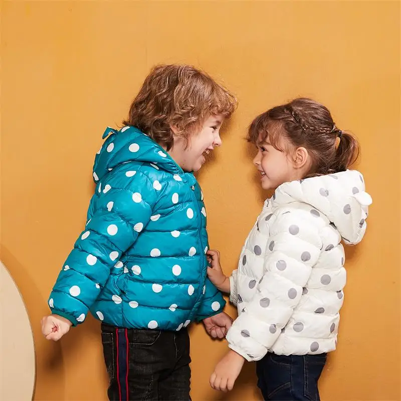

Baby Girls Boys Parka Light Kids Jackets Cartoon Hooded Down Cotton Coat Winter Children Jacket Spring Fall Toddler Outerwear