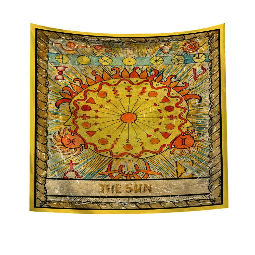 Карты Таро таинственный гобелен настенная Мандала Таро Луна и солнце настенный гобелен для домашнего декора - Цвет: 3